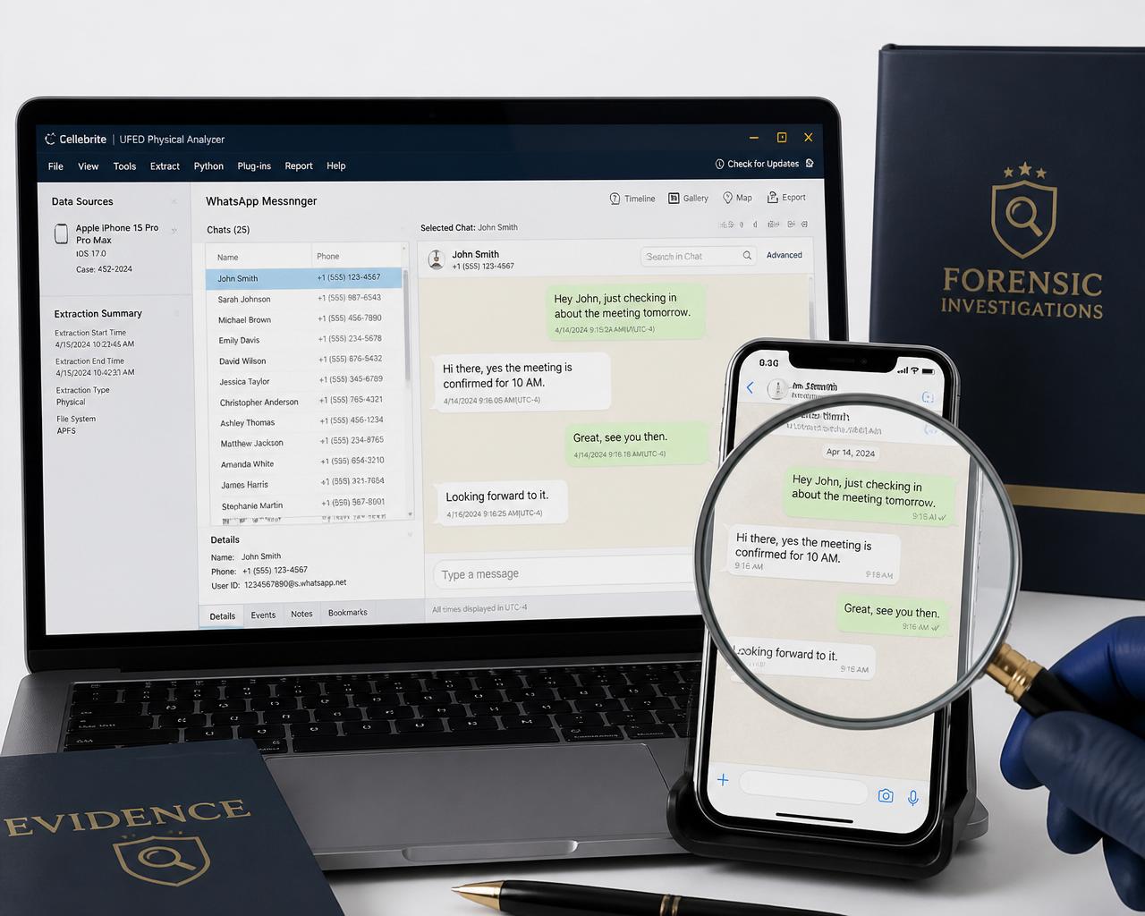 Peritaje informático forense: análisis de WhatsApp en un teléfono móvil